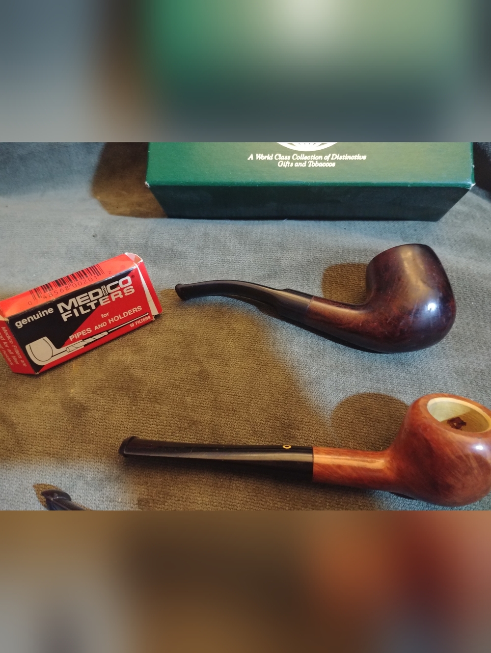 Tinder Box International Green Gift Box with Three Pipes - Picture 2 of 7